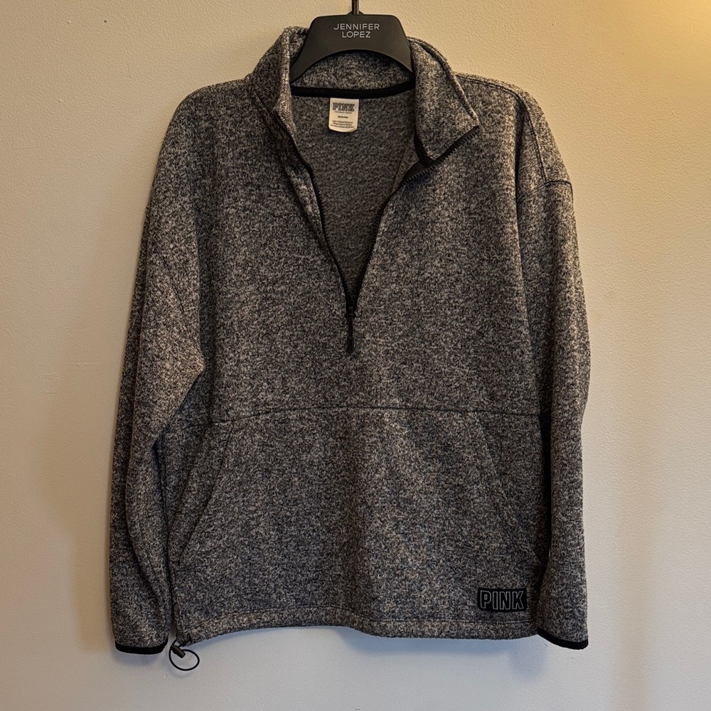PINK Victoria's Secret Gray Women’s 1/4 zip Medium